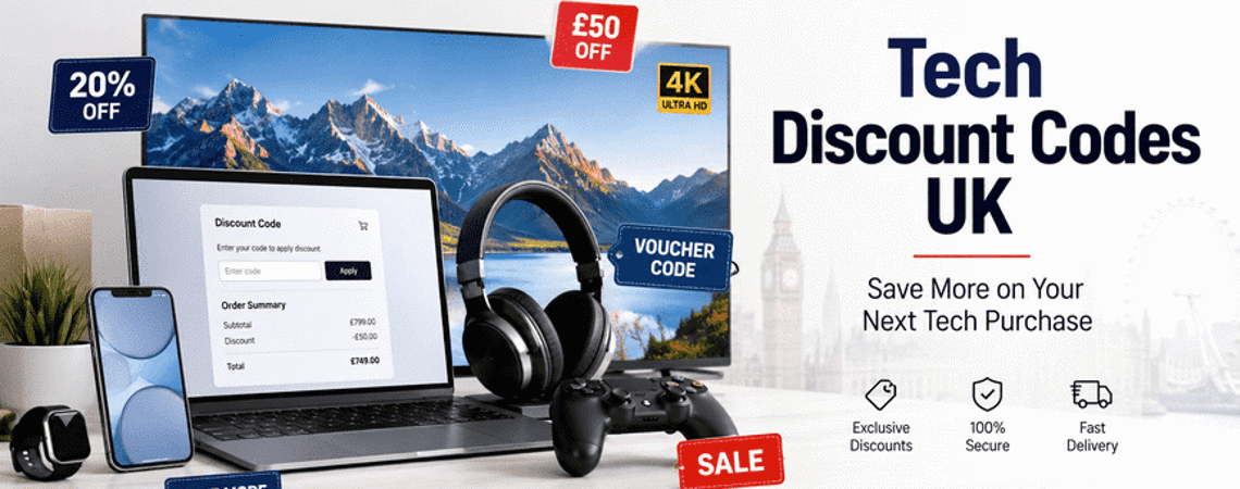 Tech discount codes UK for phones, laptops, TVs and gadgets